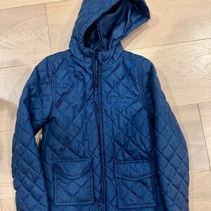 Children’s Place. Girls quilted, hooded, blue jacket.